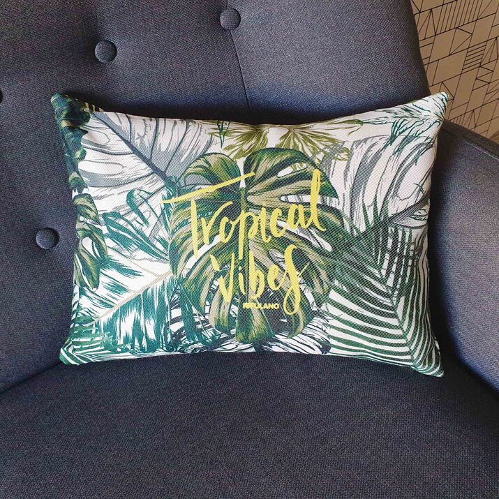 ALMOHADA POCHOCLERA CON FUNDA - PALMERAS